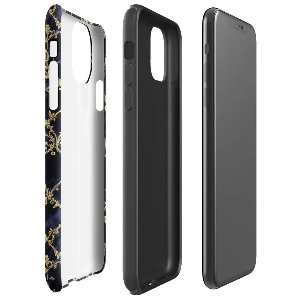 Midnight Filigree on Tough Case for iPhone® — Right
