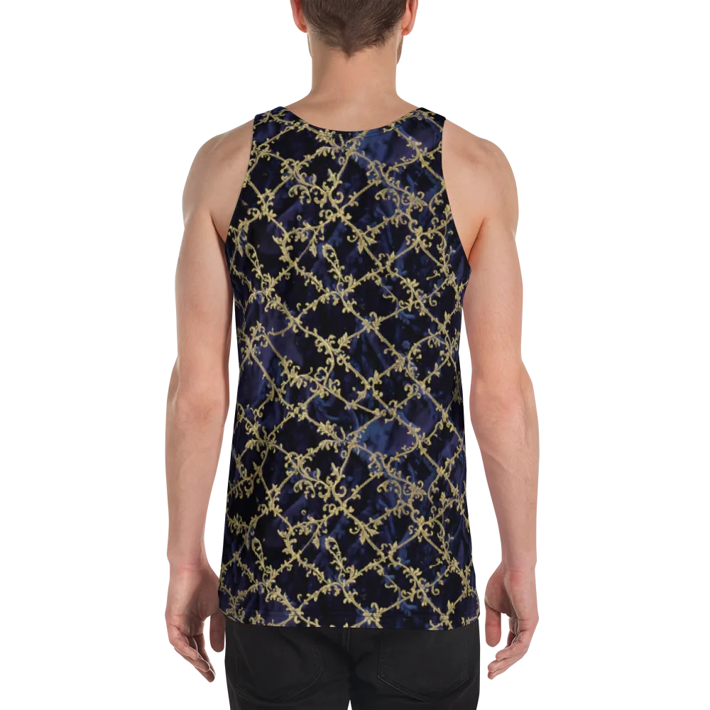 Midnight Filigree on Men's Tank Top — Back