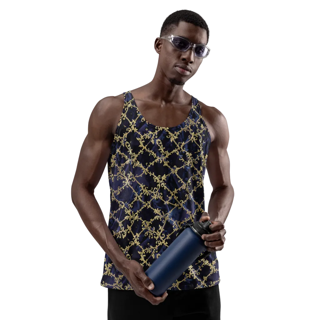 Midnight Filigree on Men's Tank Top — Front