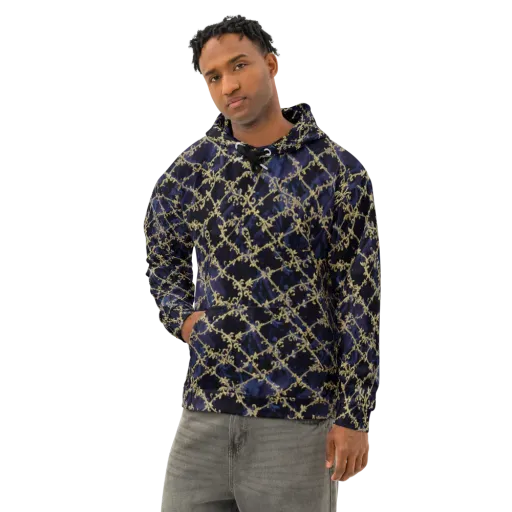 Midnight Filigree on a Cotton Hoodie