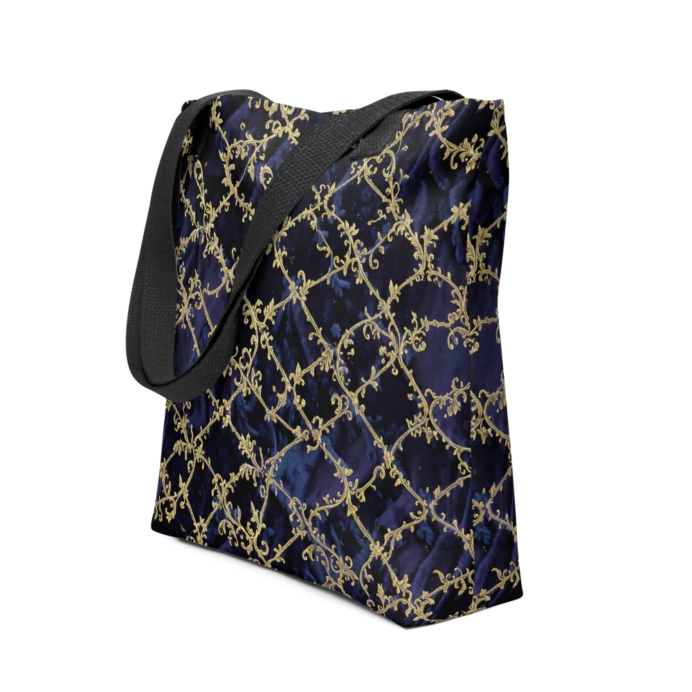 Midnight Filigree on Tote Bag — Front