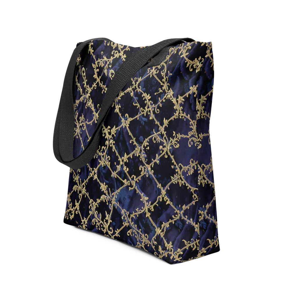 Midnight Filigree on Tote Bag — Front