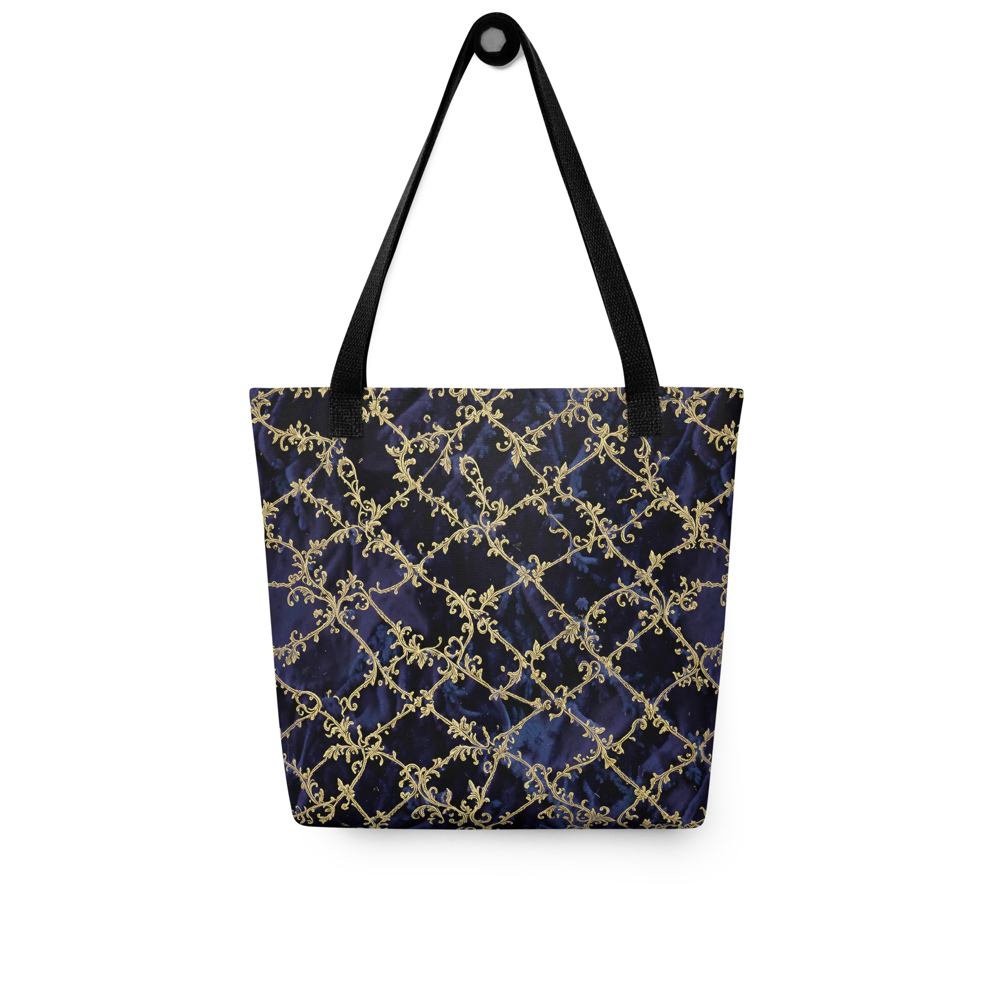 Midnight Filigree on Tote Bag — Front
