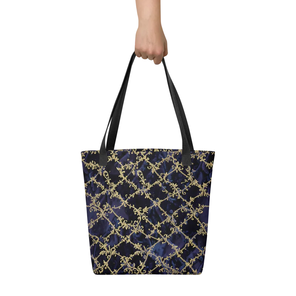 Midnight Filigree on Tote Bag — Front