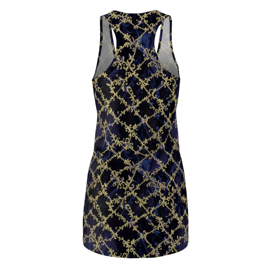 Midnight Filigree on Racerback Dress — Back