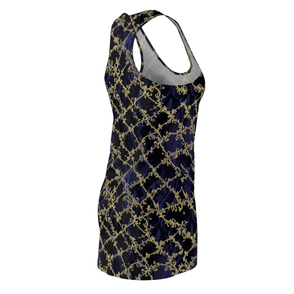 Midnight Filigree on Racerback Dress — Back Side