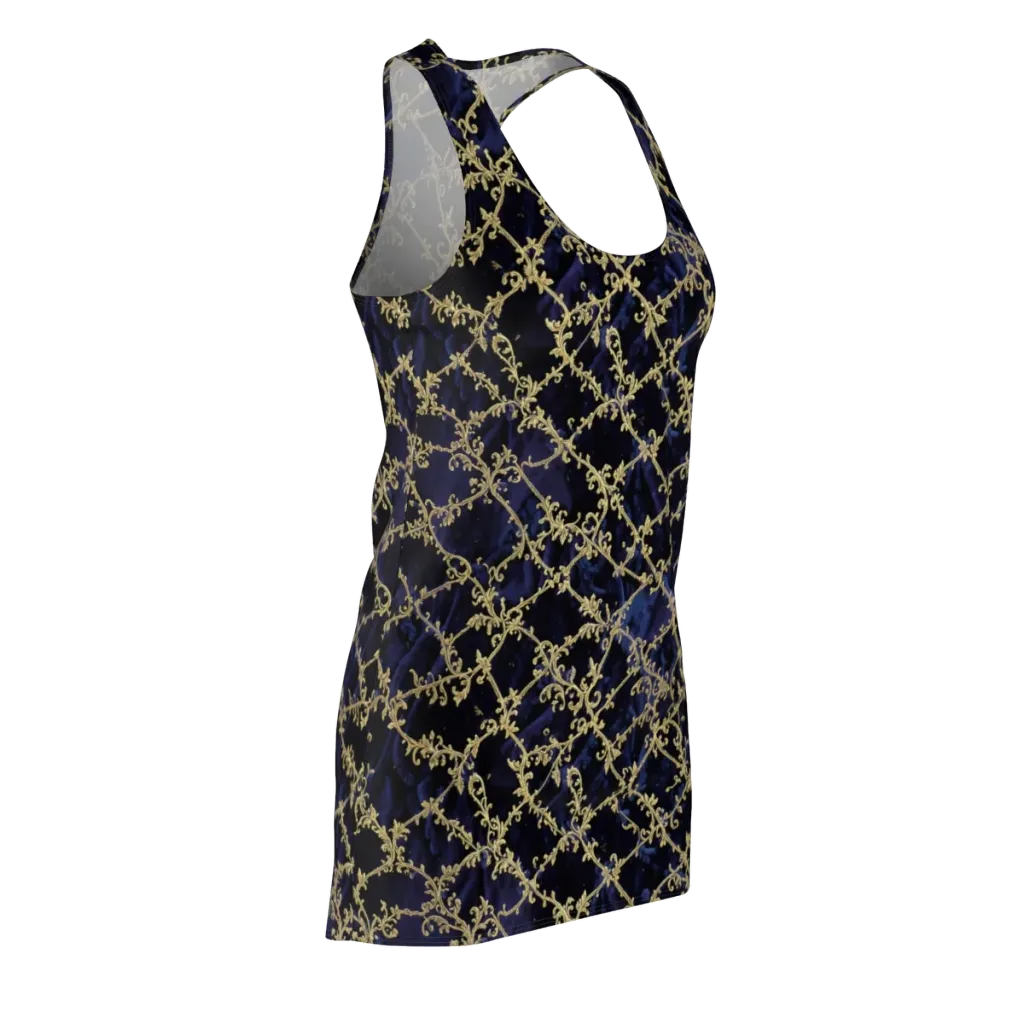 Midnight Filigree on Racerback Dress — Front Side