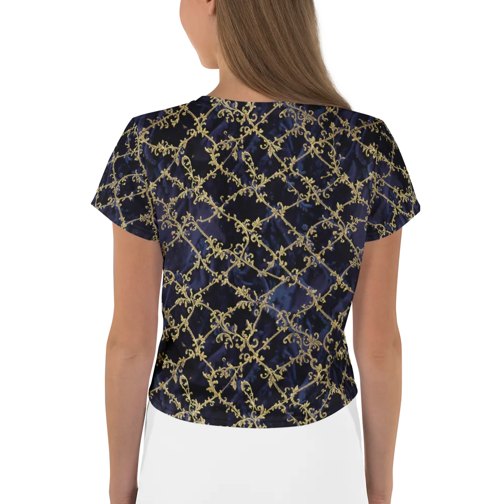 Midnight Filigree on Crop Tee — Back