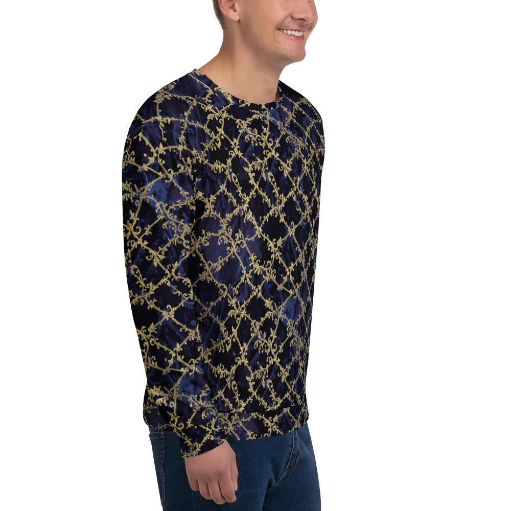 Midnight Filigree on Sweatshirt — Right Front