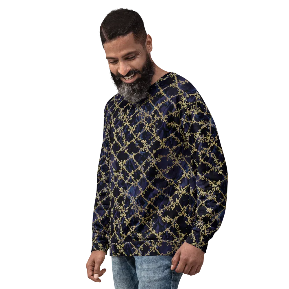 Midnight Filigree on Sweatshirt — Left Front