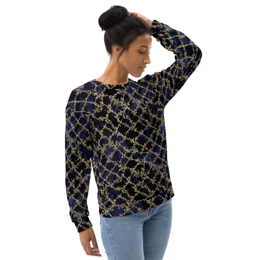 Midnight Filigree on a Sweatshirt