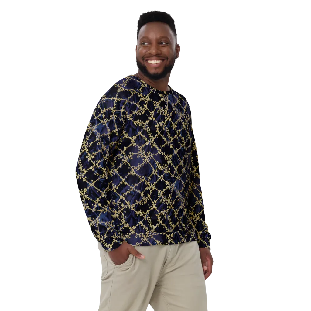 Midnight Filigree on Sweatshirt — Front