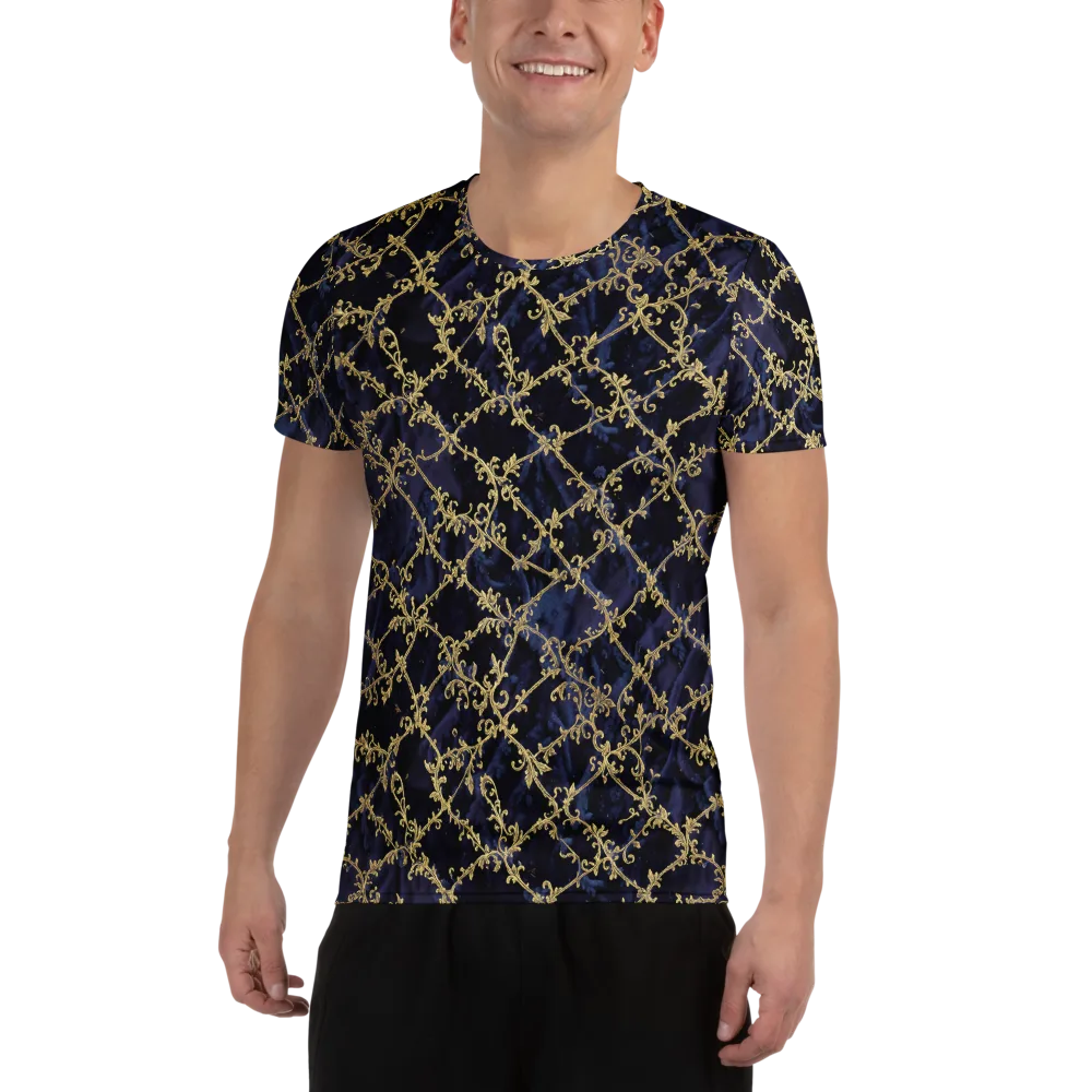 Midnight Filigree on Men's Athletic T-Shirt — Front