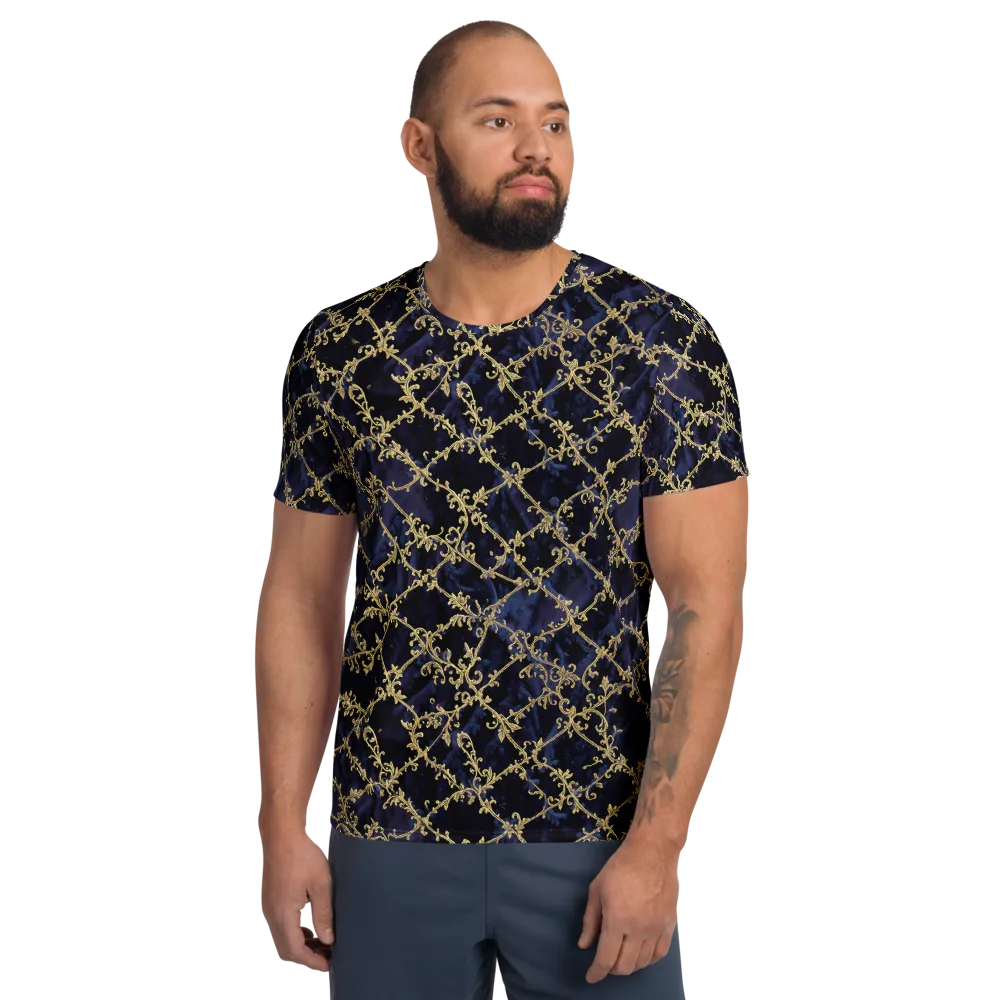 Midnight Filigree on Men's Athletic T-Shirt — Front