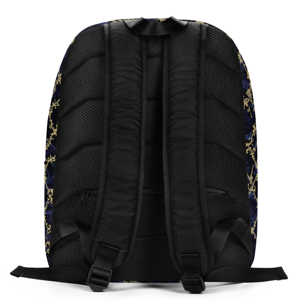 Midnight Filigree on Minimalist Backpack — Back