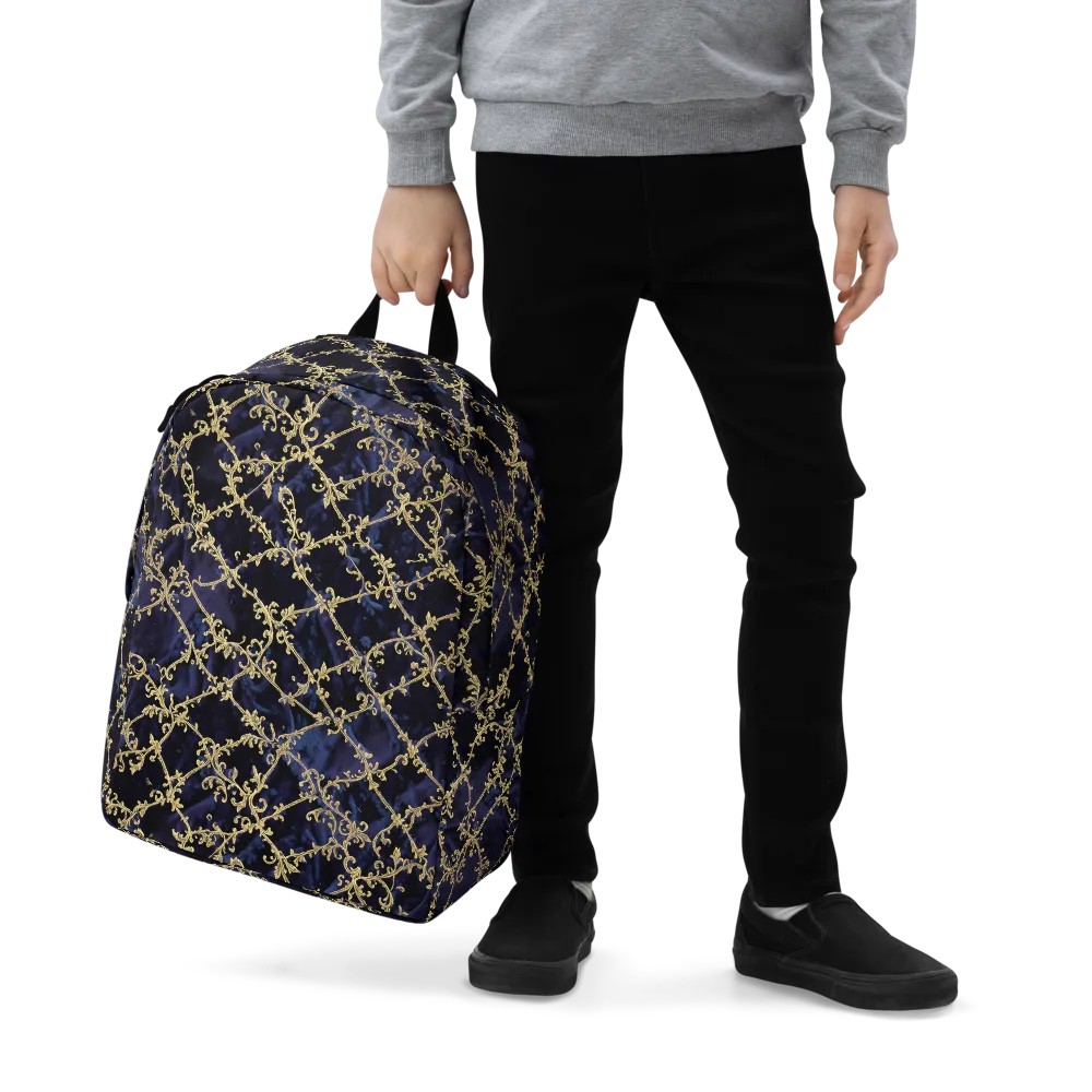 Midnight Filigree on Minimalist Backpack — Zoomed-in