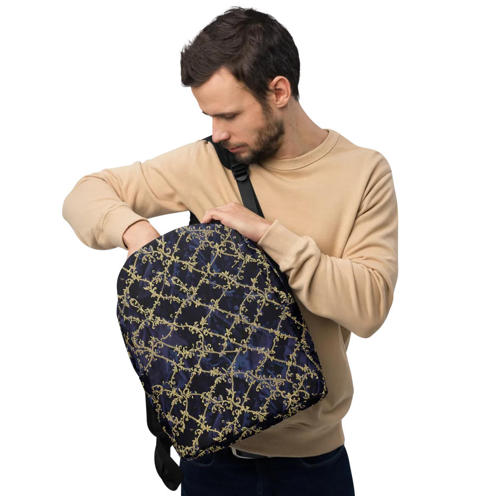 Midnight Filigree on Minimalist Backpack — Front