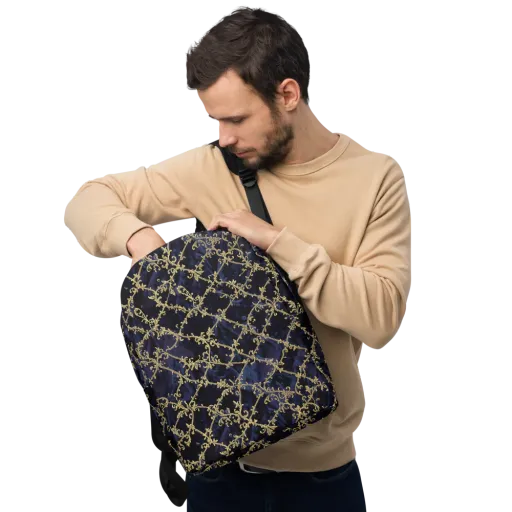 Midnight Filigree on a Minimalist Backpack