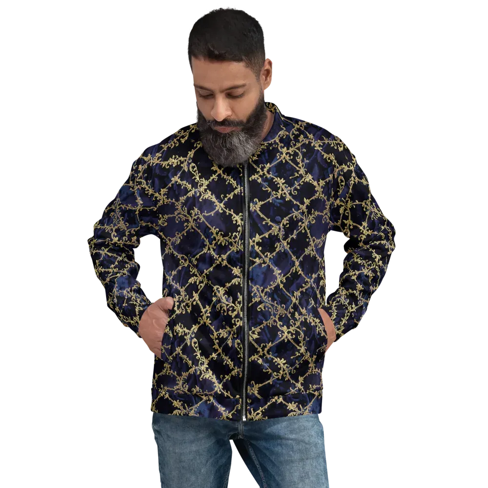 Midnight Filigree on Bomber Jacket — Front