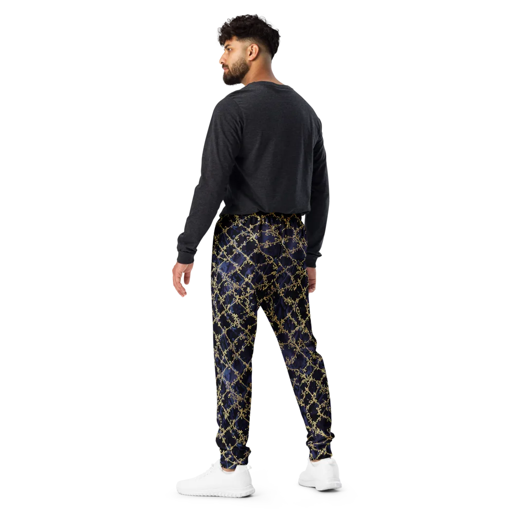Midnight Filigree on Men's Joggers — Back