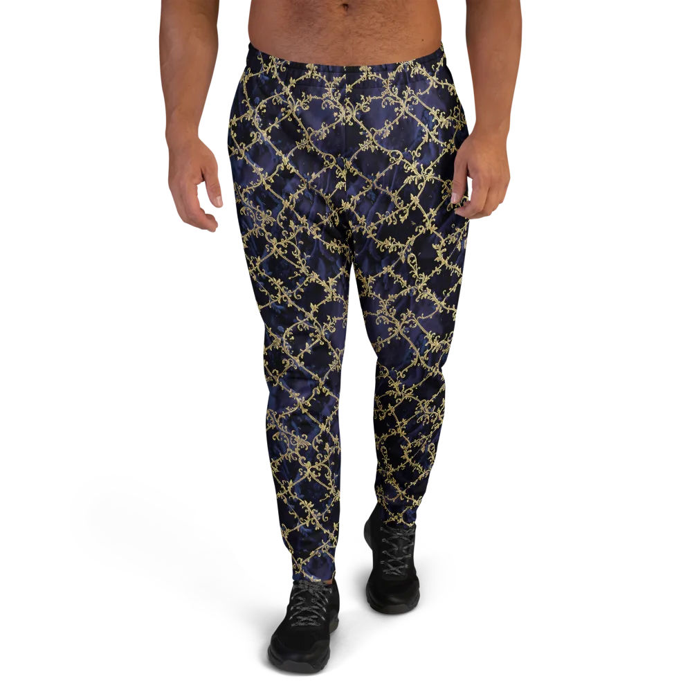 Midnight Filigree on Men's Joggers — Front