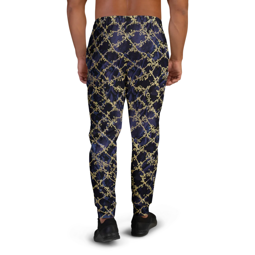 Midnight Filigree on Men's Joggers — Back
