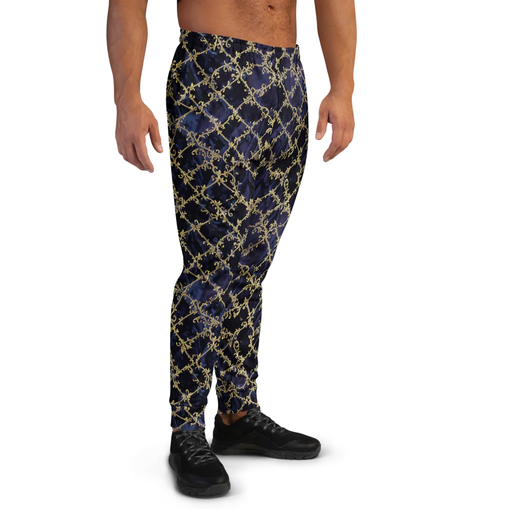 Midnight Filigree on Men's Joggers — Right