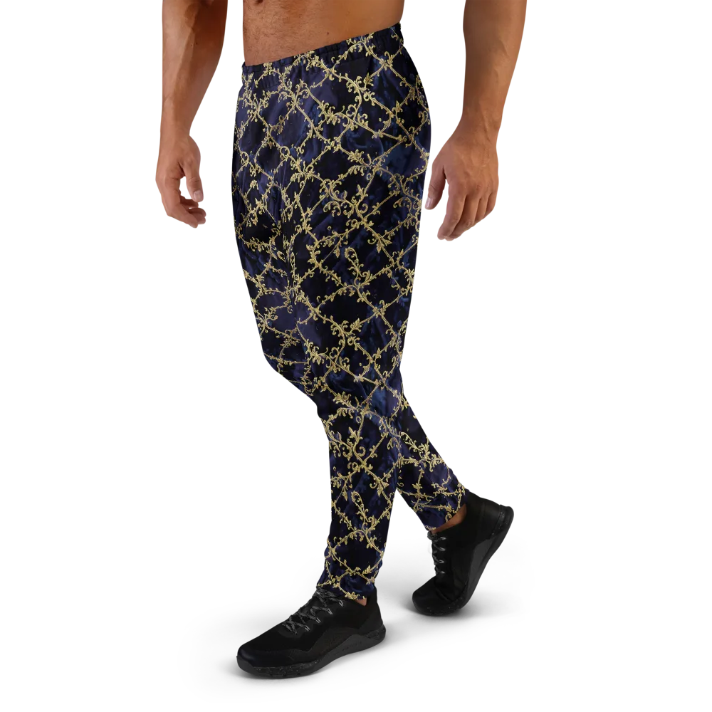 Midnight Filigree on Men's Joggers — Left