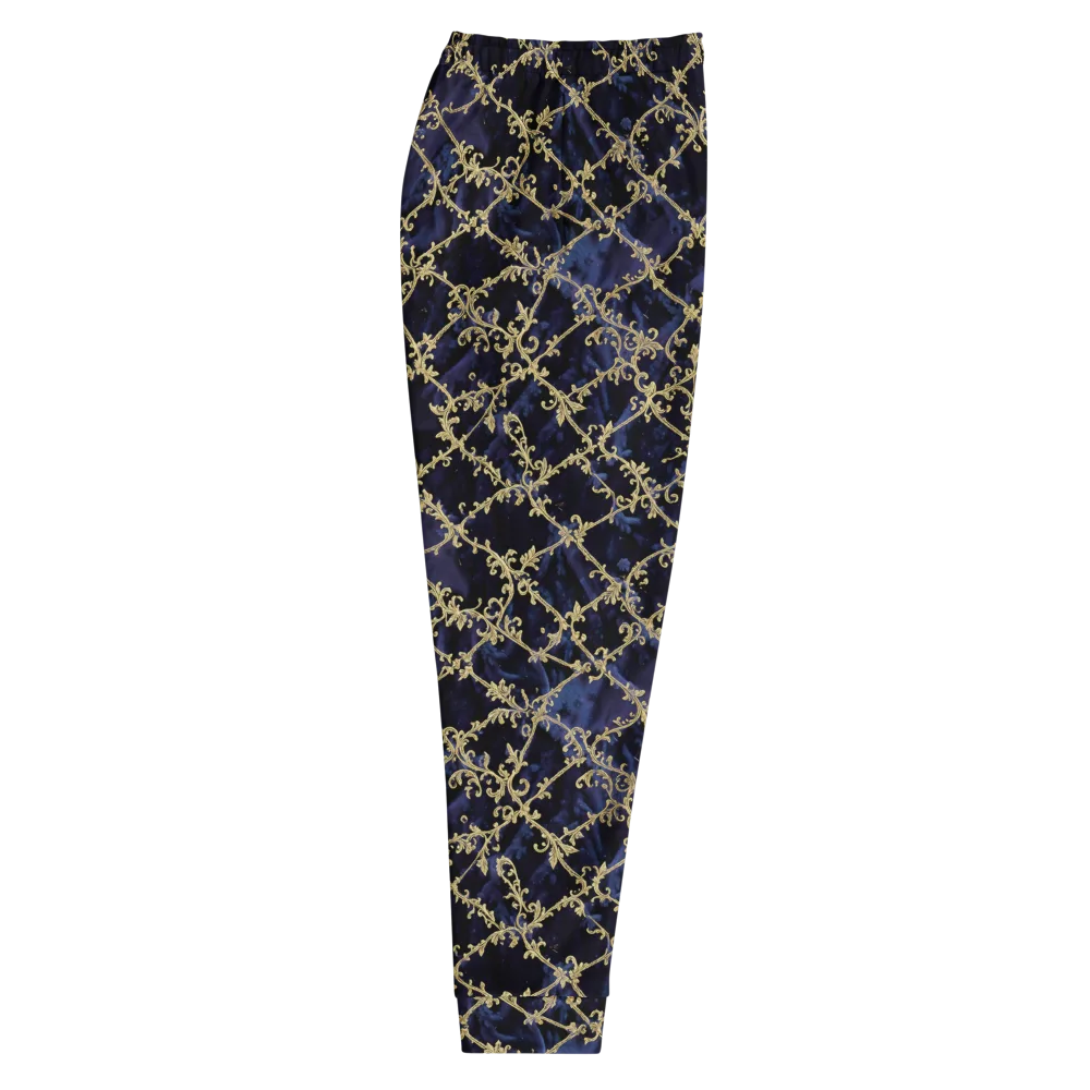 Midnight Filigree on Men's Joggers — Right