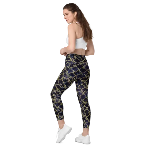 Midnight Filigree on a Leggings with Pockets