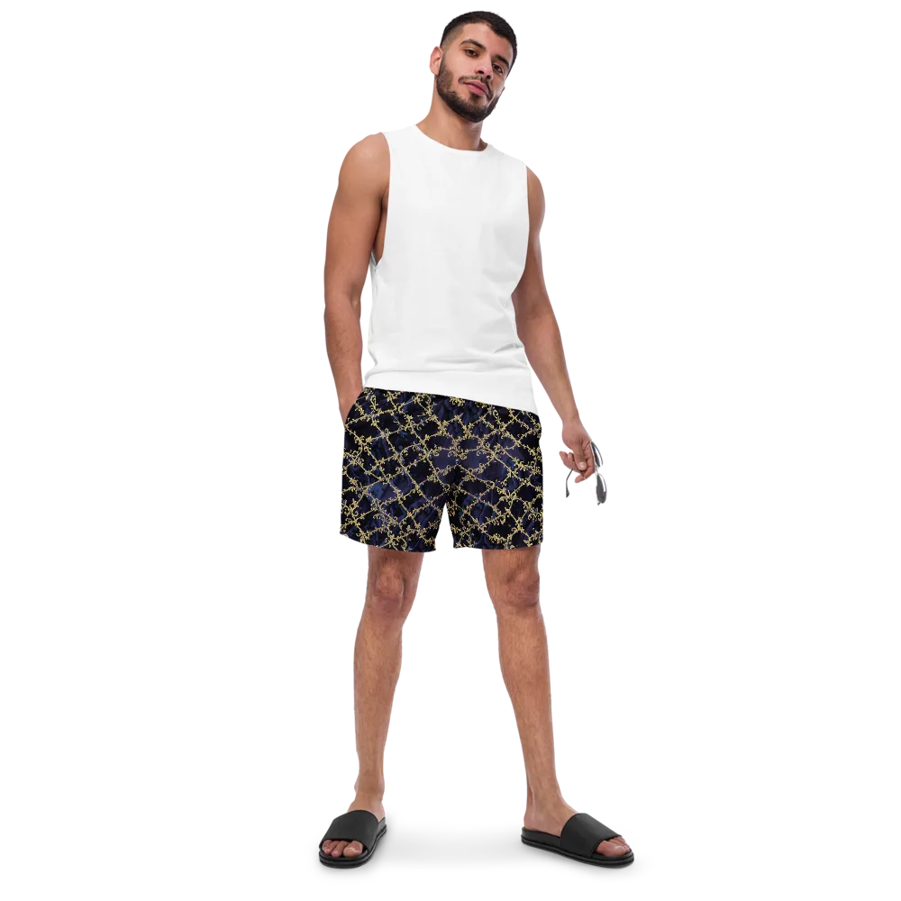 Midnight Filigree on Swim Trunks — Front
