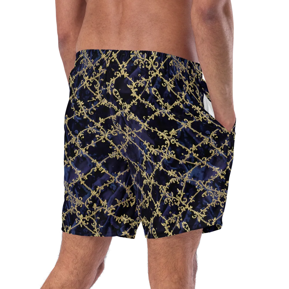 Midnight Filigree on Swim Trunks — Right Back