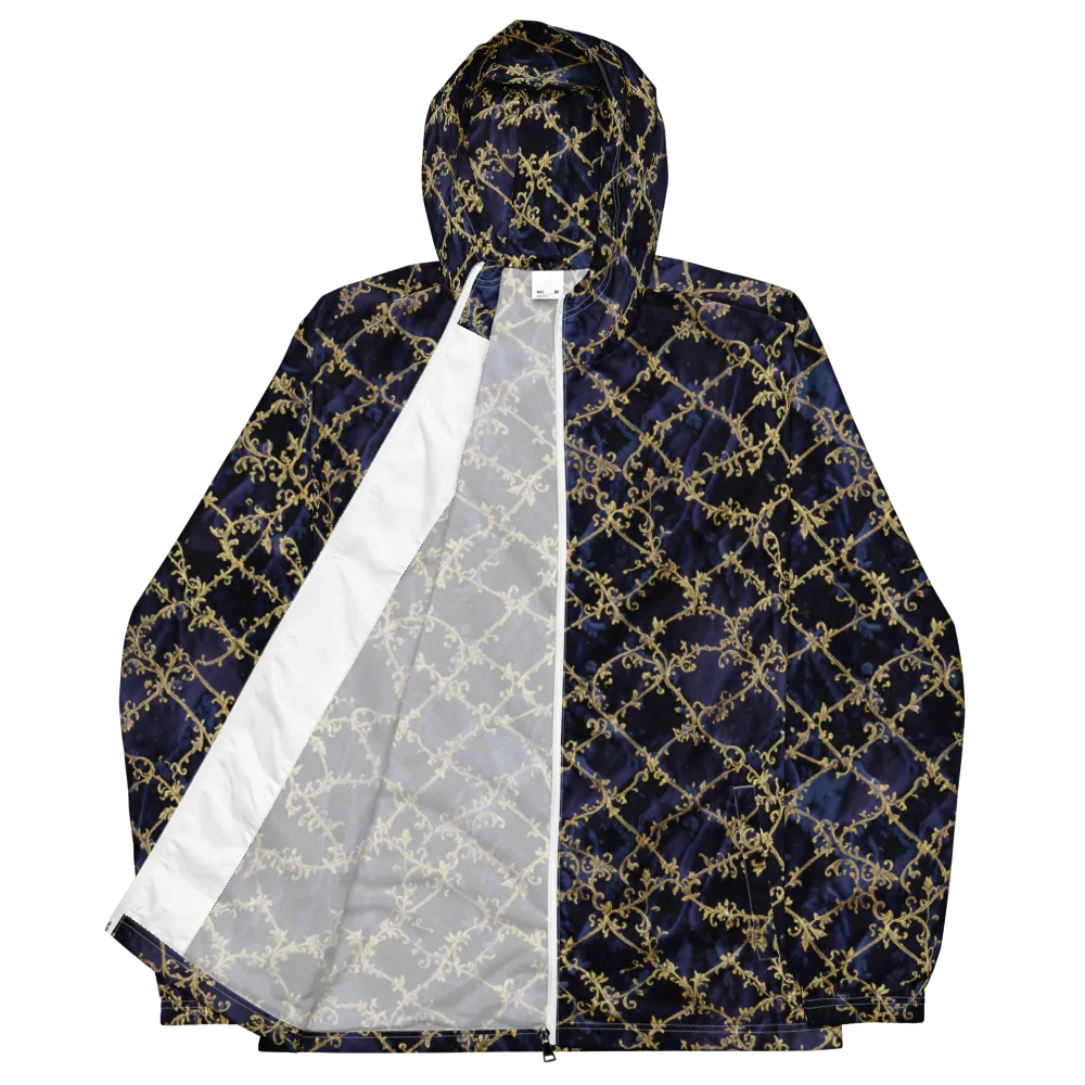 Midnight Filigree on Men's Windbreaker — Front