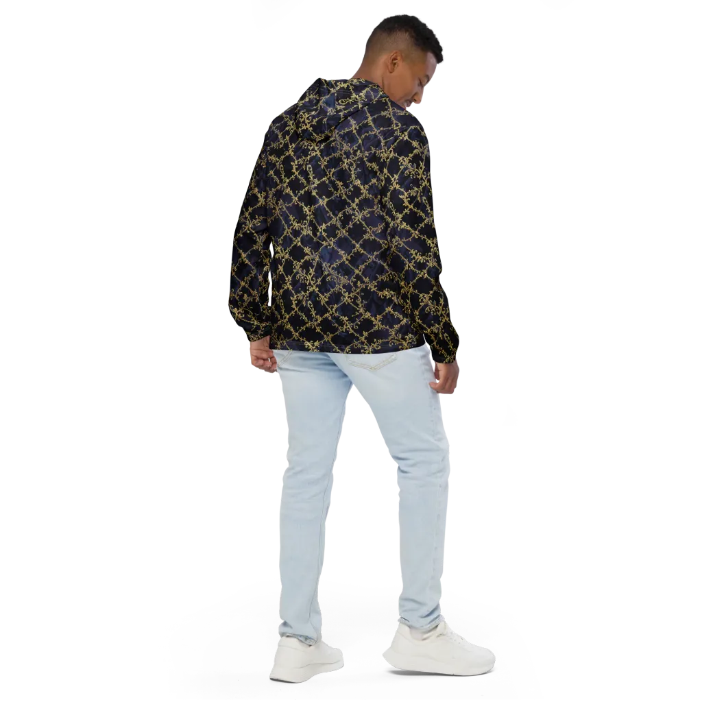 Midnight Filigree on Men's Windbreaker — Back