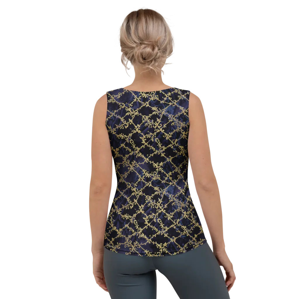 Midnight Filigree on Women's Tank Top — Back