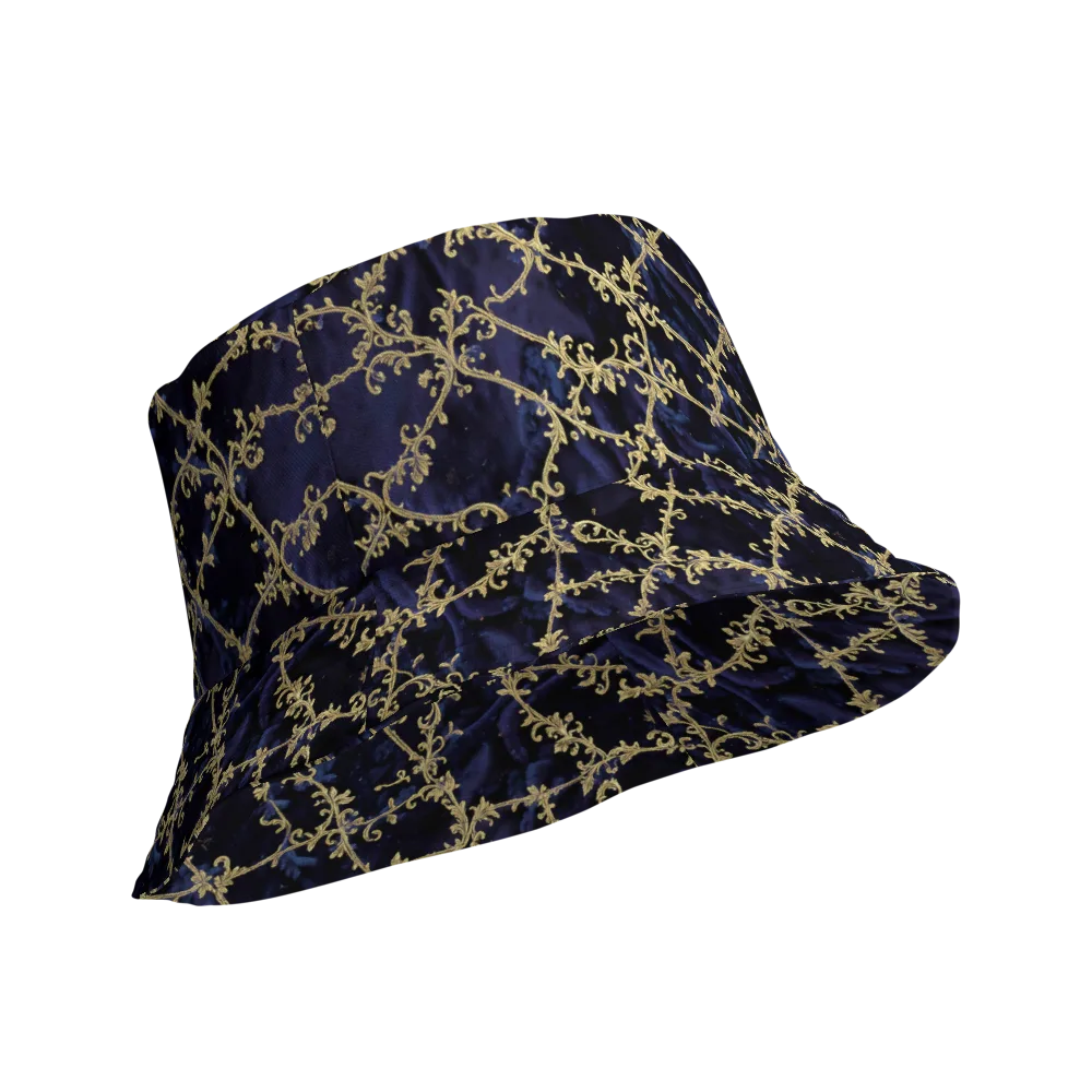 Midnight Filigree on Reversible Bucket Hat — Product details Outside