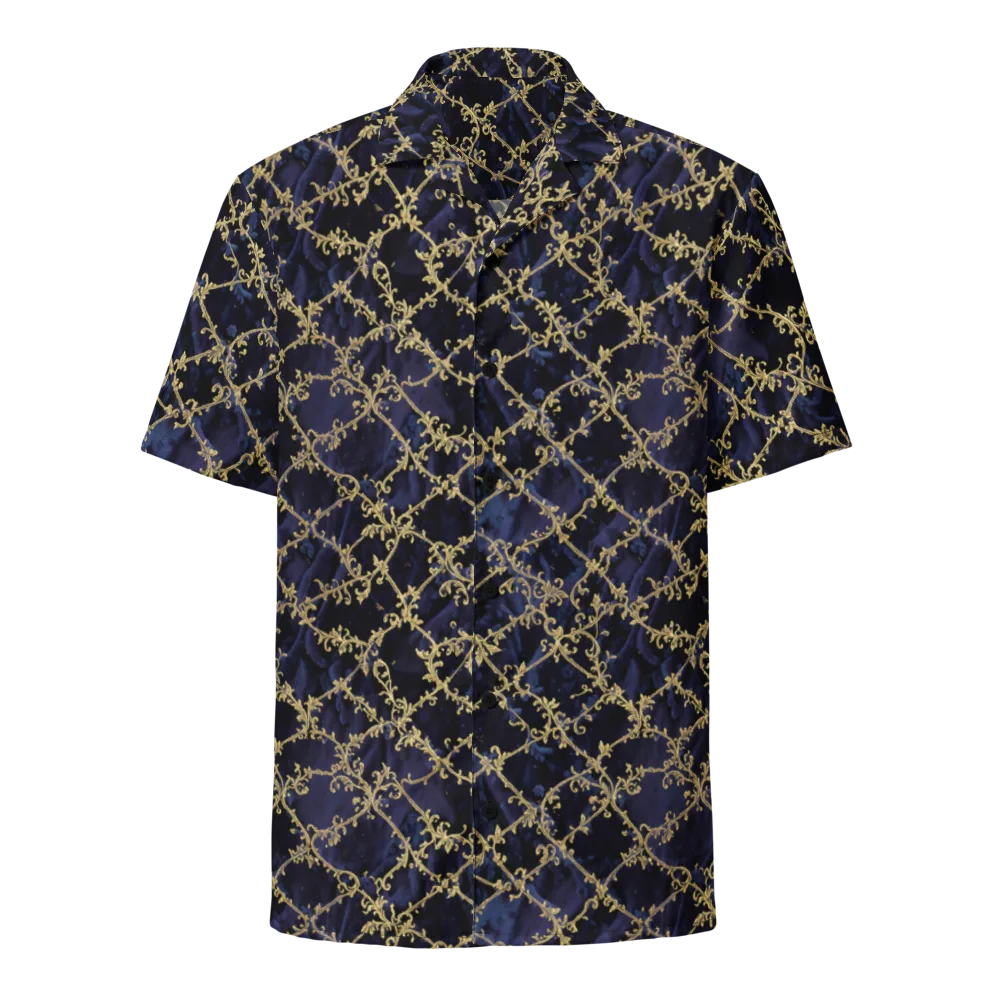 Midnight Filigree on Button Shirt — Front