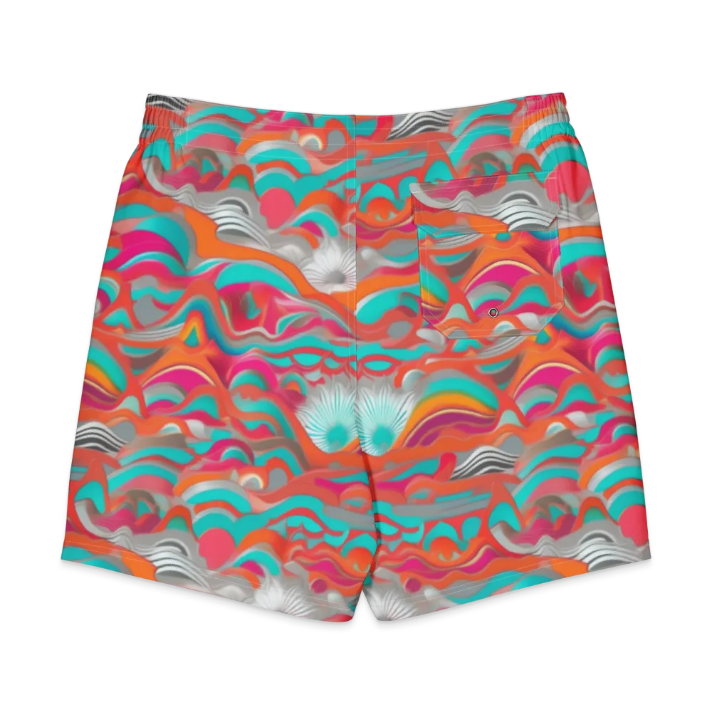 Tidal Mirage on Men's Board Shorts — Back