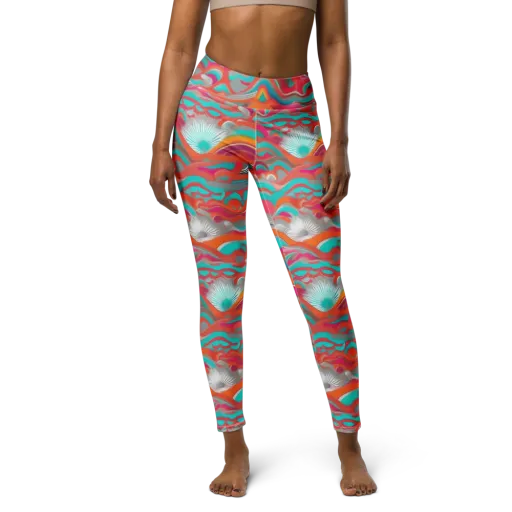 Tidal Mirage on a Yoga Leggings