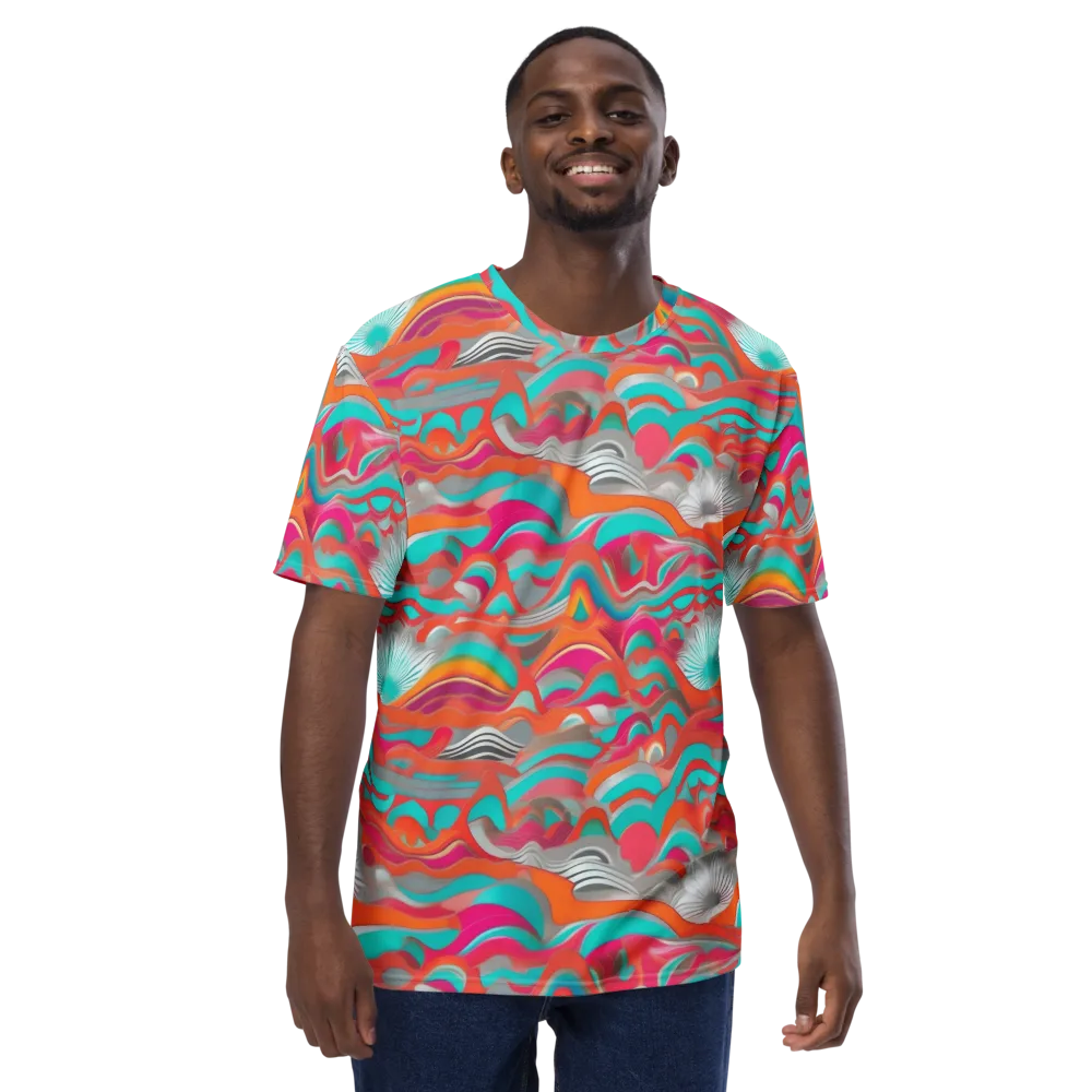 Tidal Mirage on Men's Crew Neck T-Shirt — Front