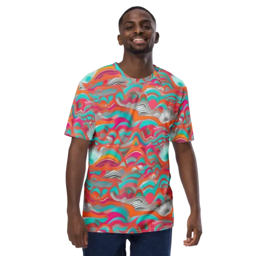 Tidal Mirage on a Men's Crew Neck T-Shirt