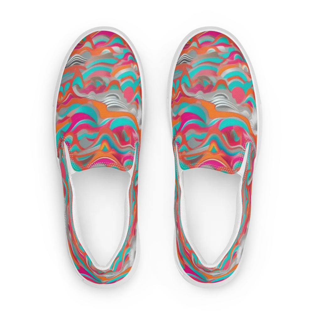Tidal Mirage on Men's Slip-On Canvas Shoes — Front