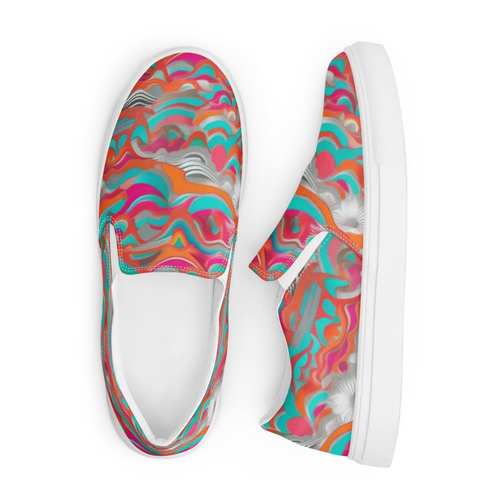 Tidal Mirage on Men's Slip-On Canvas Shoes — Front