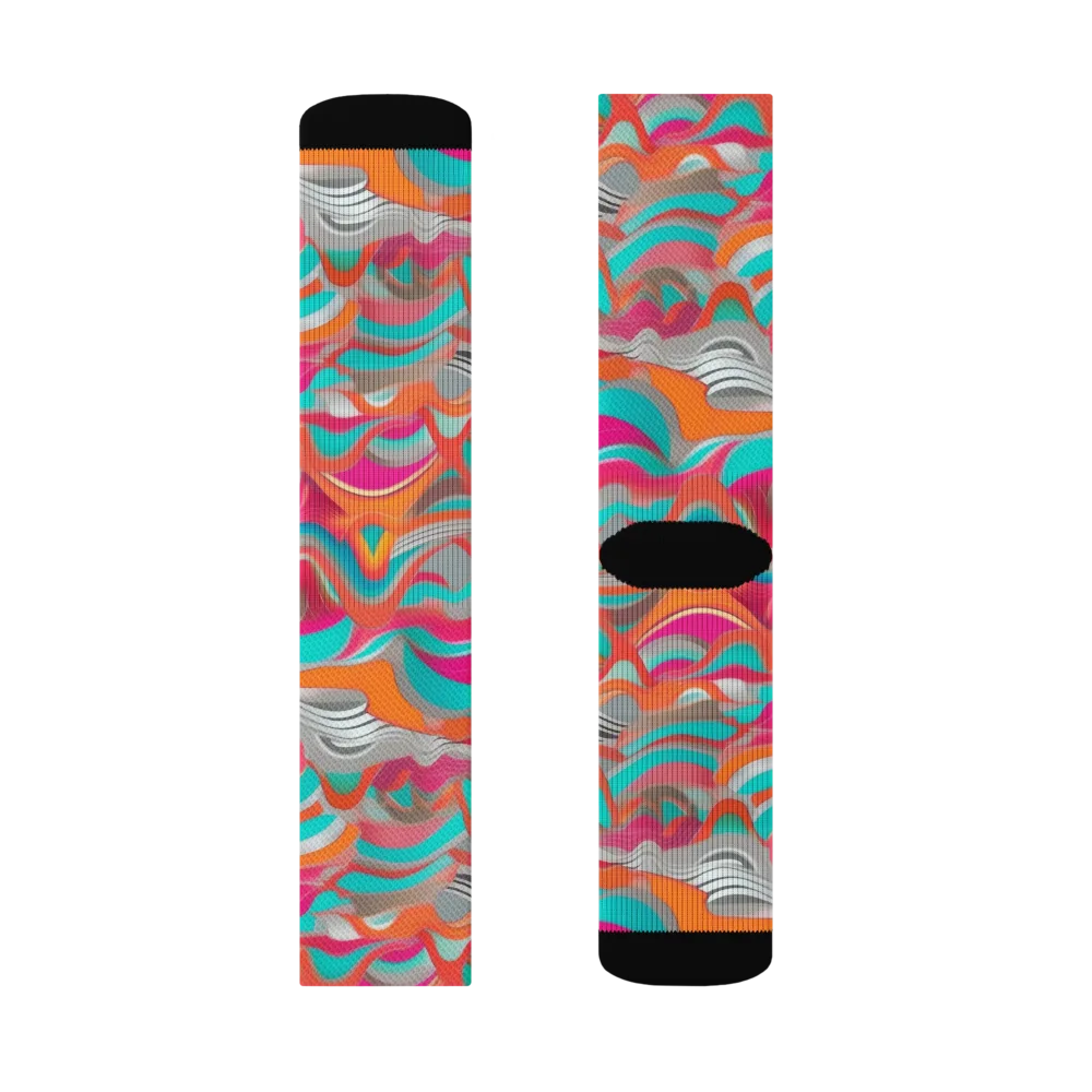 Tidal Mirage on Socks — Right Sock