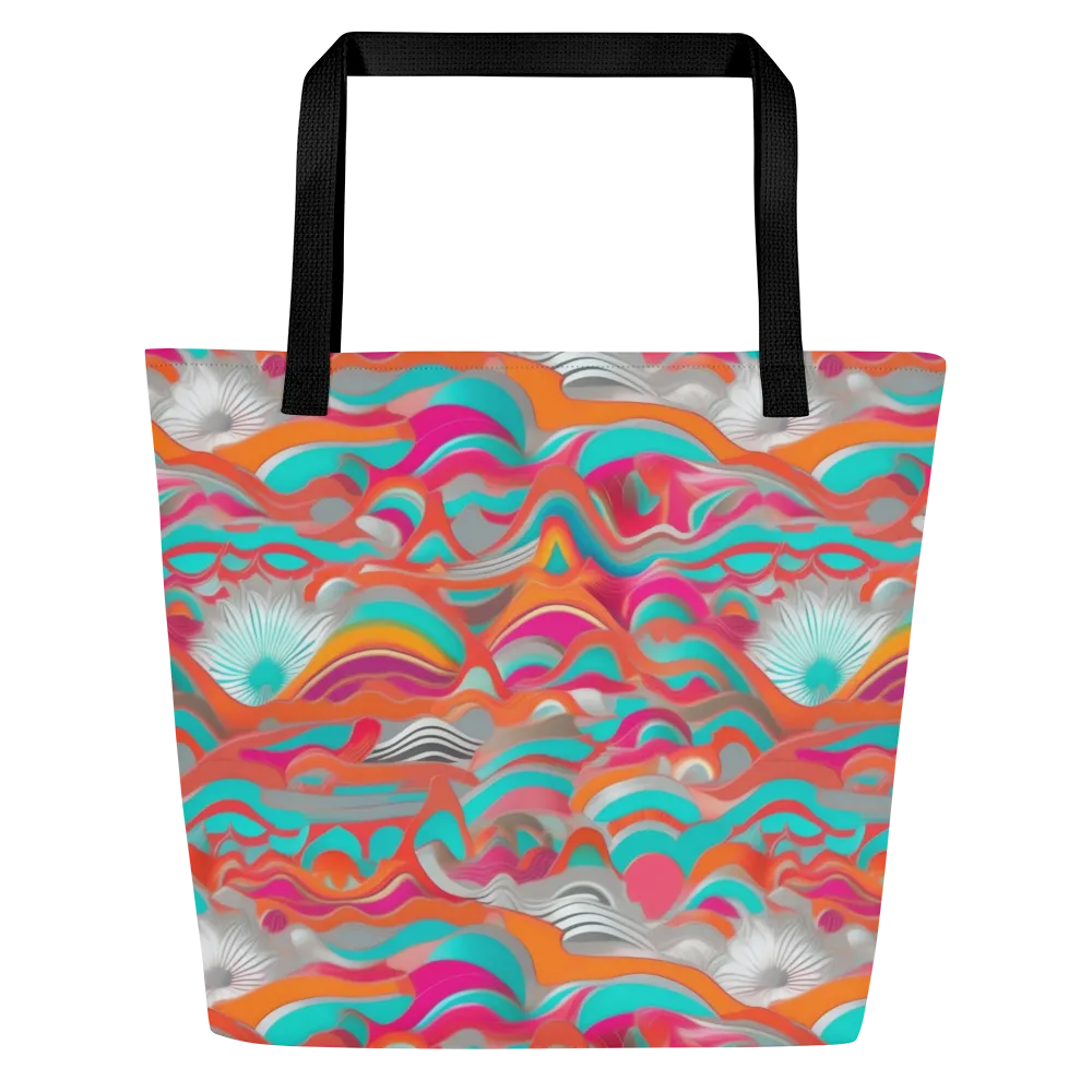 Tidal Mirage on Large Tote Bag W/ Pocket — Front