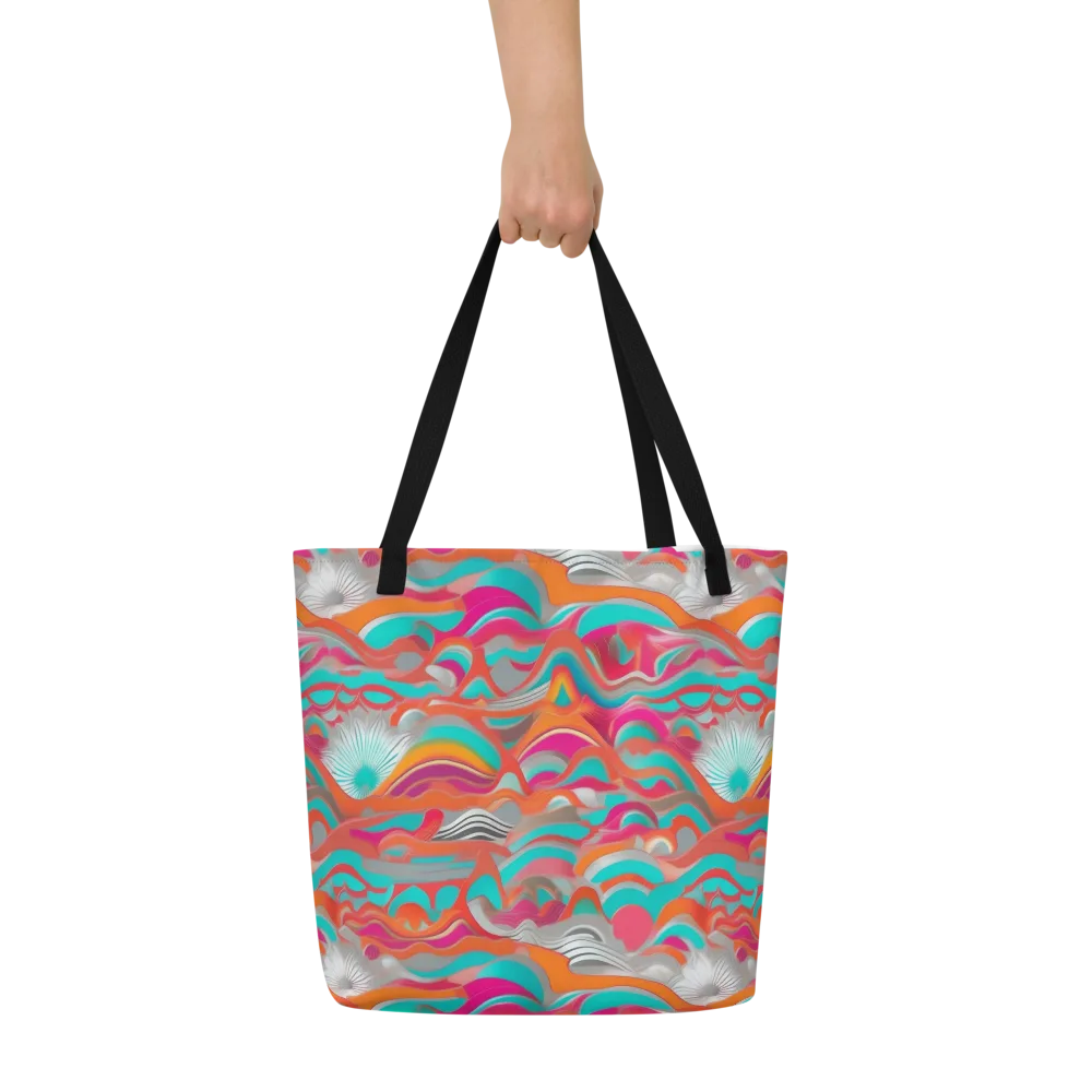 Tidal Mirage on Large Tote Bag W/ Pocket — Front