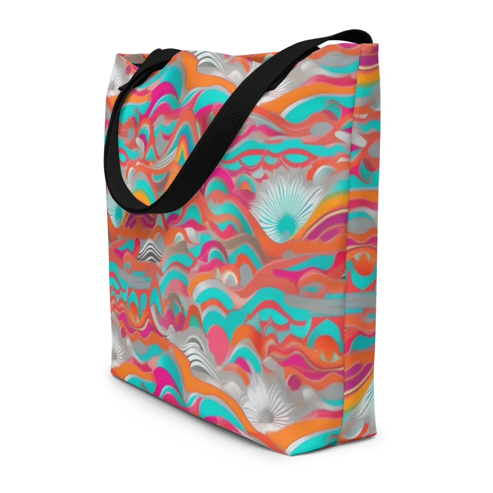Tidal Mirage on Large Tote Bag W/ Pocket — Front