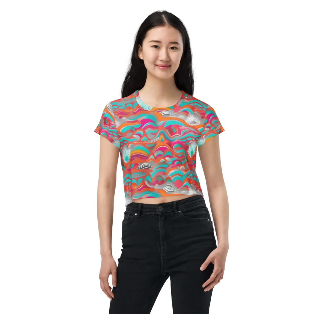 Tidal Mirage on Crop Tee — Front