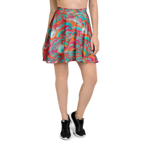 Tidal Mirage on a Skater Skirt