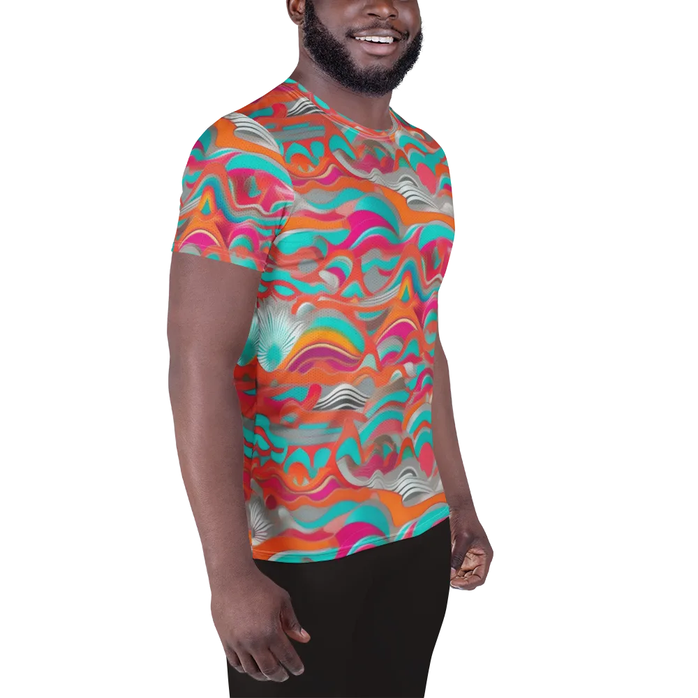 Tidal Mirage on Men's Athletic T-Shirt — Right